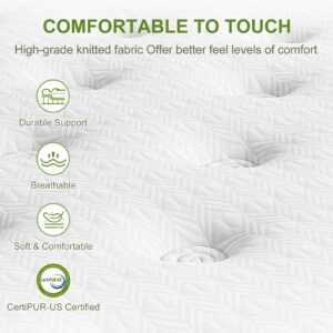 BedStory Queen Mattress, 12 Inch Hybrid Mattress Queen Size in a Box with Gel Memory Foam and Pocket Springs, Medium Firm Mattress, Pressure Relief & Motion Isolation, CertiPUR-Us Certified, No Odor