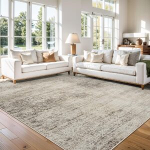 8x10 area rugs for living room rug washable abstract: large rugs for dining room bedroom carpet farmhouse non slip low pile pet friendly area rug 8 by 10 indoor - light brown