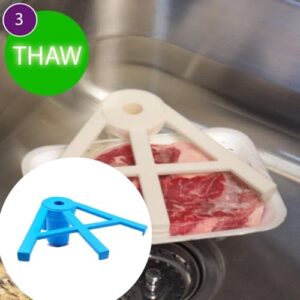 Beuiouer New Thawing Claw Kitchen Household Seafood Steak Meat Chicken Claw Rapid Thawing and Ice Defrosting Tool Easy Install