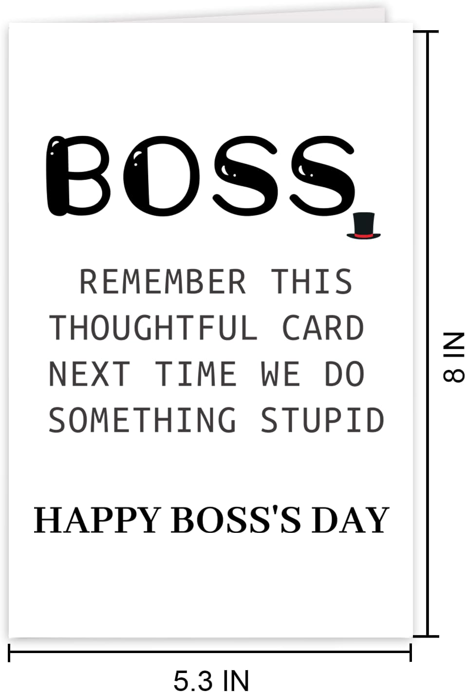 COLINHELIN Happy Boss's Day Card for Men Women, Funny Boss's Day Card for Boss Manager, Humor Bosses Day Card Gifts for Him Her, Card For Boss Boss Lady, Boss Gift For Boss Manager Leader