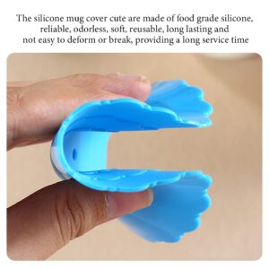 8pcs Silicone Cup Lids Mug Cover, Colorful Anti-Dust Mug Cover Cute Reusable Lids for Cups Mugs Beer Glasses Universal