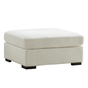 abcasa ottoman module for modular sectional sofa couch, large square footrest,ivory