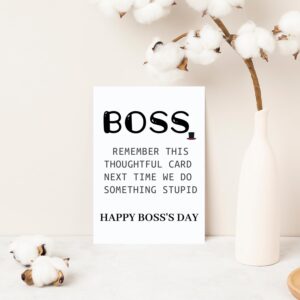 COLINHELIN Happy Boss's Day Card for Men Women, Funny Boss's Day Card for Boss Manager, Humor Bosses Day Card Gifts for Him Her, Card For Boss Boss Lady, Boss Gift For Boss Manager Leader