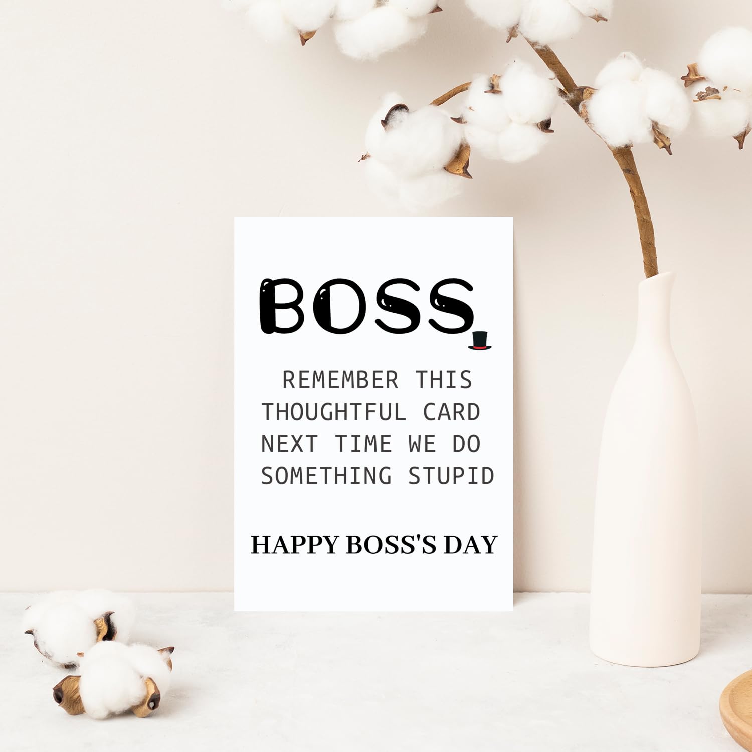 COLINHELIN Happy Boss's Day Card for Men Women, Funny Boss's Day Card for Boss Manager, Humor Bosses Day Card Gifts for Him Her, Card For Boss Boss Lady, Boss Gift For Boss Manager Leader