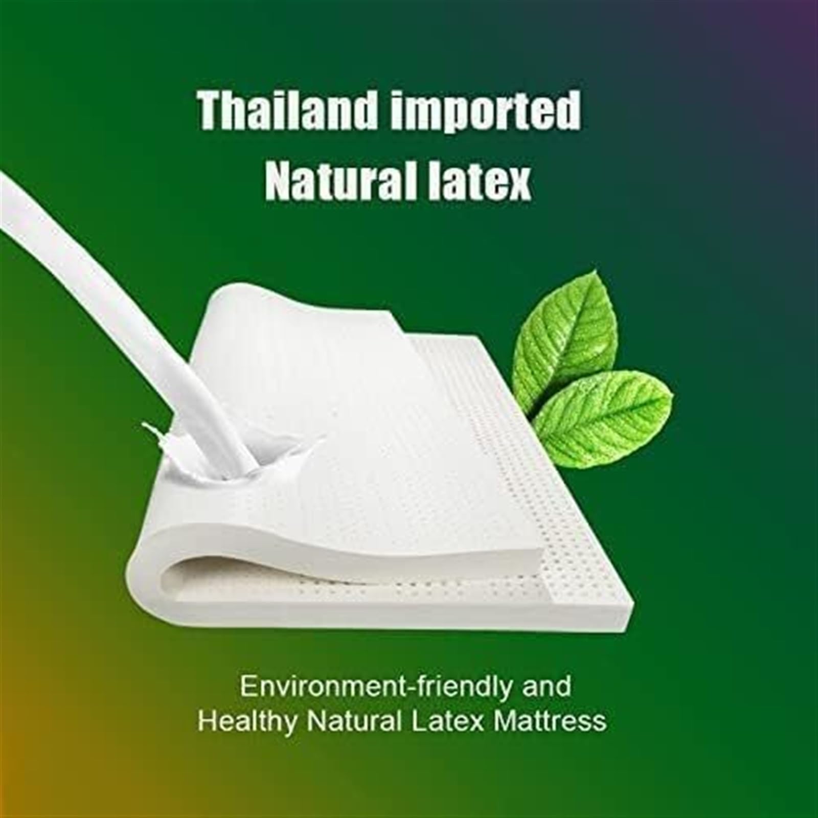 BMPAALN Natural Latex Topper,Organic Latex Mattress Topper White Latex Foam Mattress Topper | Best for Orthopedic Support | Ergonomic and Environmentally Friendly King(4in,135x190cm(53x75in))