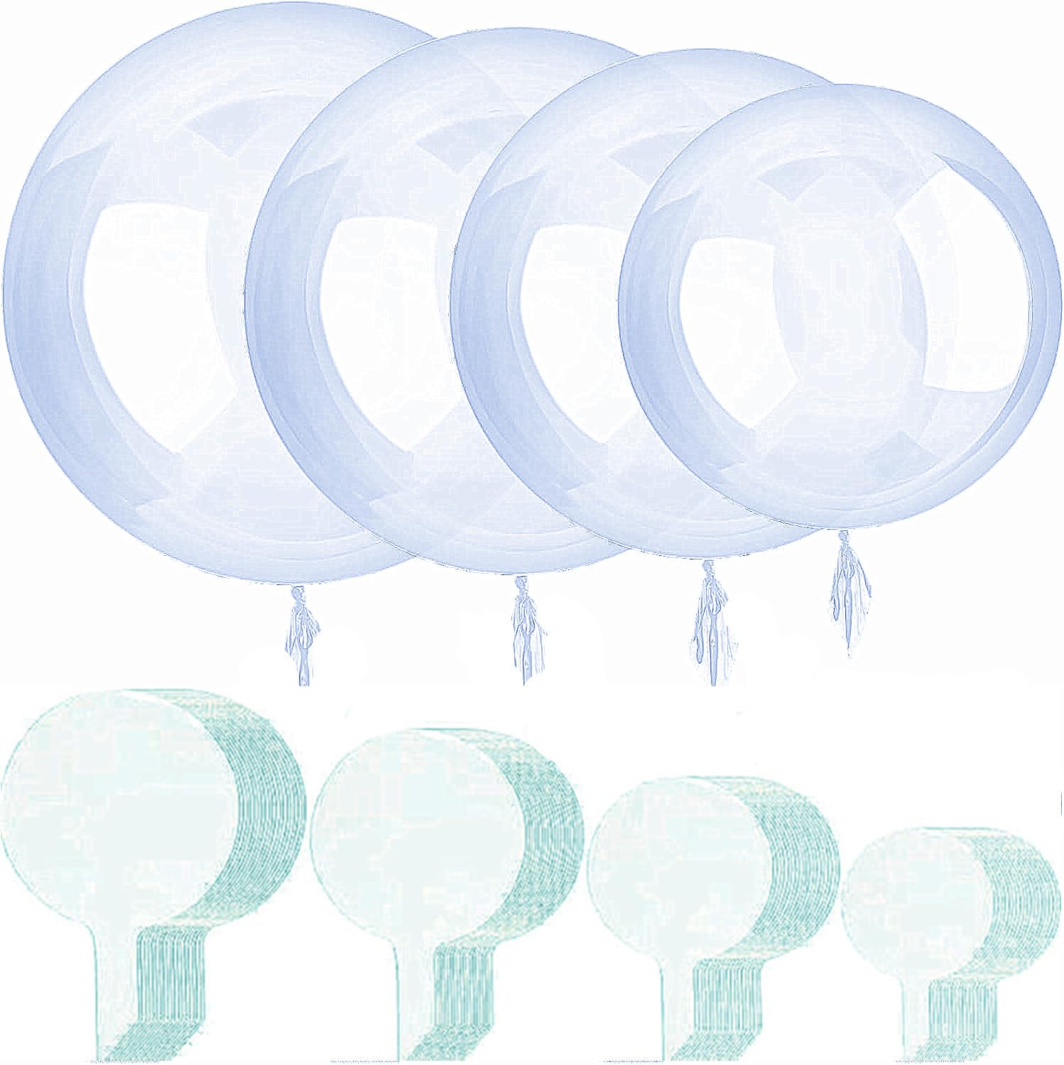 Clear Bobo Balloons 40 pieces, 4 Sizes Transparent Bubble Balloon,Different Sizes for Wedding Birthday Christmas Indoor Outdoor Party Decoration (12/18/24/36 inches)