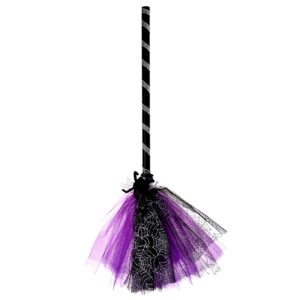 ragyzity witch broom wizard staff witch accessories, halloween costume accessory, plastic witch broomstick cosplay broom props, masquerade show dress up dance party supplies halloween decor