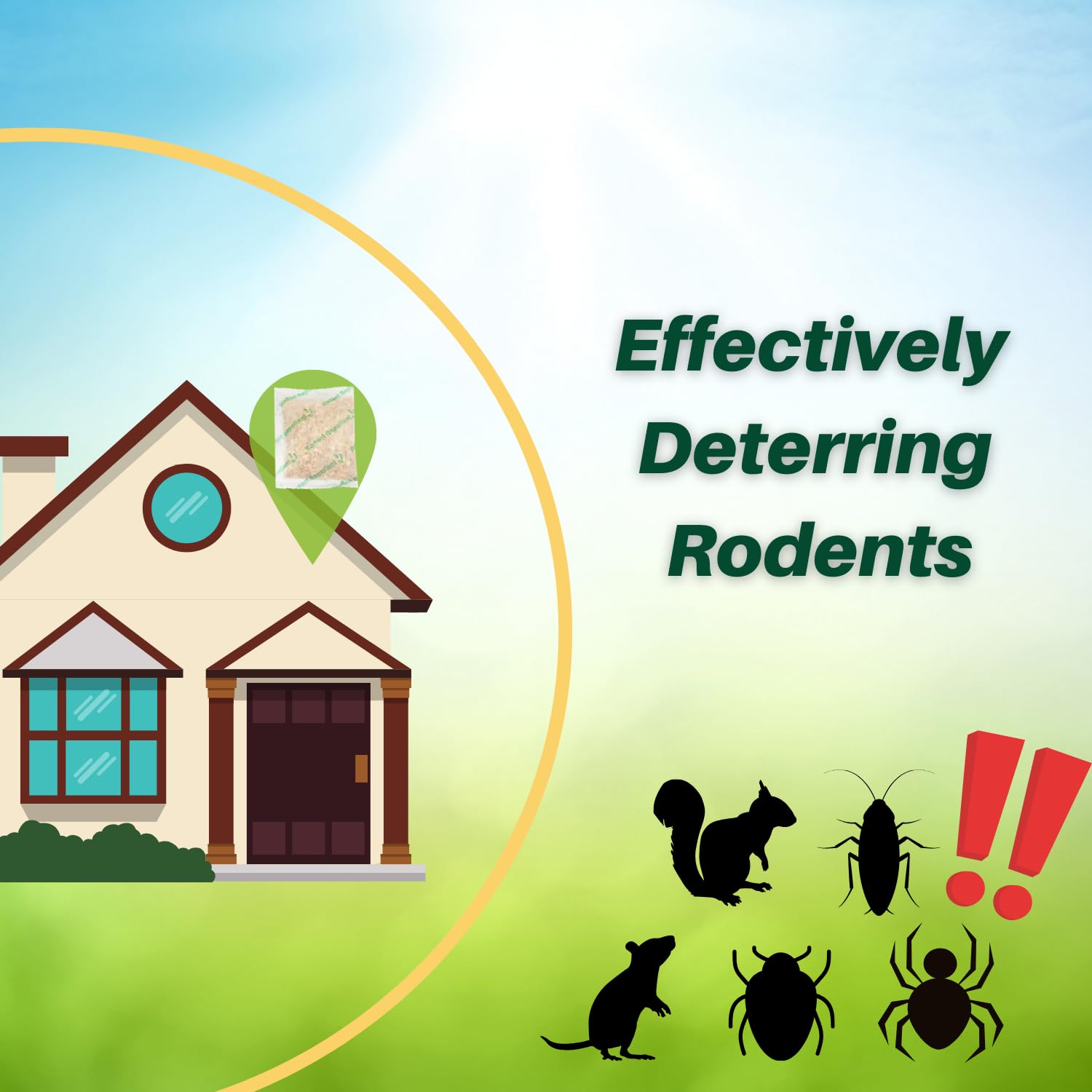 NatShield Rodent Repellent (Pack of 10), Strength Natural Mice Repellent Pouches, Botanical Pest Control Indoor, Cinnamon/Peppermint Oil to Repel Mice and Rats in Shed/Attic/Cabin/RV/Boat/Garage