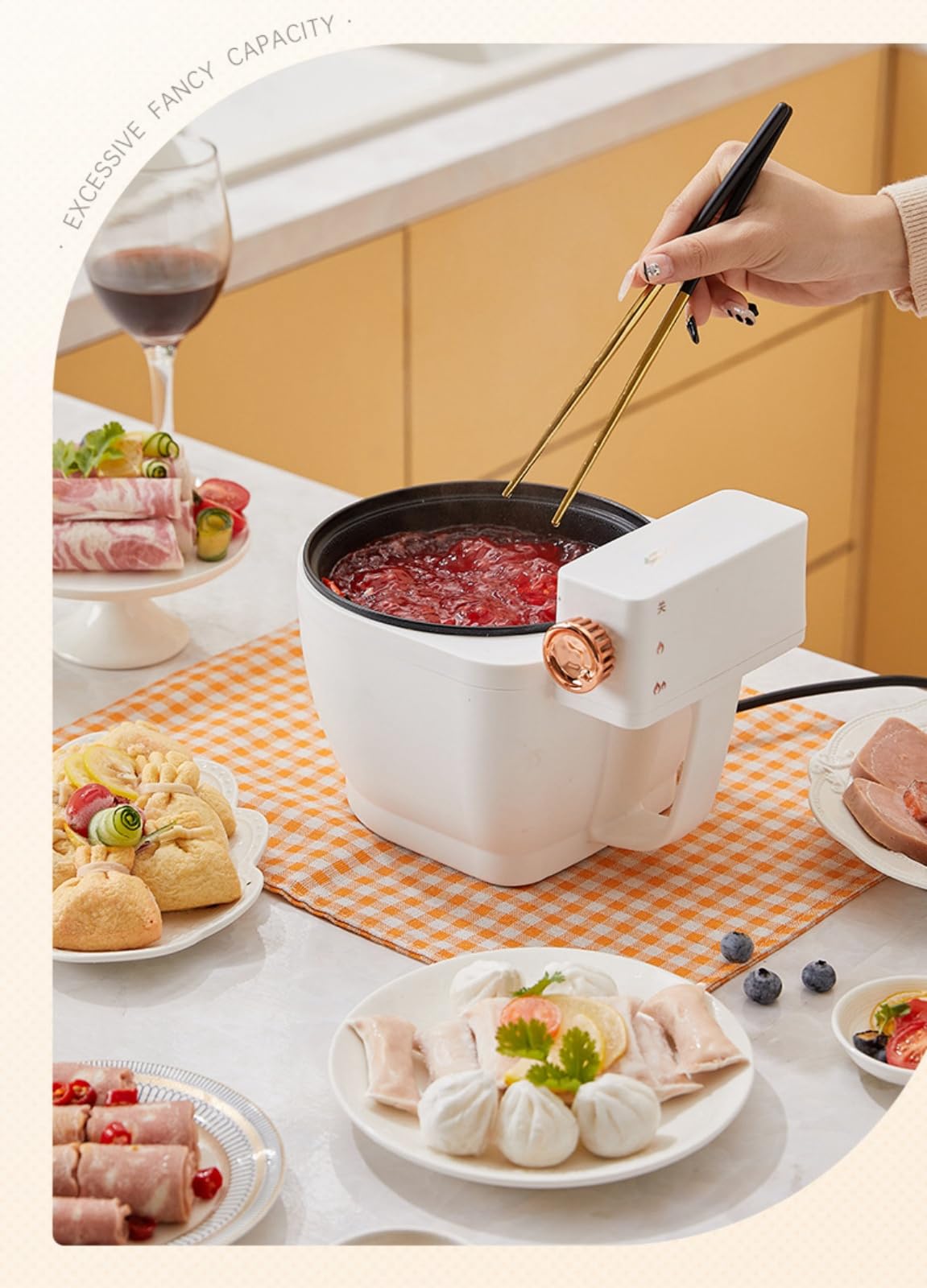 Funny Rice Cooker 6 Cup Non-Stick Multi Cooker Toilet-Shaped Electric Cooking Pot For Stir Fry, Steak, Noodles, Soup Portable Hot Pot For Dorm, Office, Travel