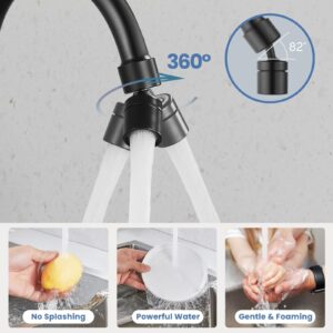 Airuida Shower Faucet Set with 8 Inch Rainfall Square Showerhead and Tub Spout Bathtub Faucet Wall Mount Kitchen Faucet Matte Black 8 Inch Center Wall Mount Faucet Kitchen with Sprayer