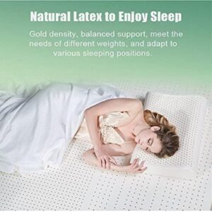 BMPAALN Natural Latex Topper,Organic Latex Mattress Topper White Latex Foam Mattress Topper | Best for Orthopedic Support | Ergonomic and Environmentally Friendly King(4in,135x190cm(53x75in))