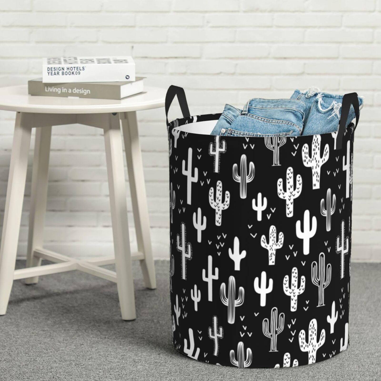 oacyit Laundry Basket Fun Cactus Laundry Hamper Waterproof Idea Hampers for Laundry,Large Collapsible Laundry Baskets with Handle Suitable for Bedroom Bathroom Utility Room Kitchen