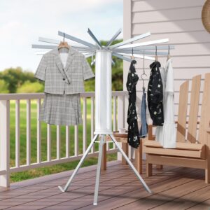 mcckle tripod clothes drying rack,effortless foldable, space-saving,stylish laundry solution