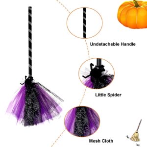 Ragyzity Witch Broom Wizard Staff Witch Accessories, Halloween Costume Accessory, Plastic Witch Broomstick Cosplay Broom Props, Masquerade Show Dress Up Dance Party Supplies Halloween Decor