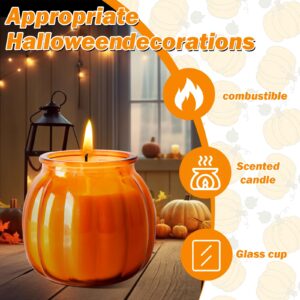 4Pack Thanksgiving Candle Pumpkin Candle Gift Burn Fall Candles Long Time Natural Wax Candles Soy Candle Pumpkin Scented for Thanksgiving Christmas Wedding Baby Shower Party Favors Home Decor