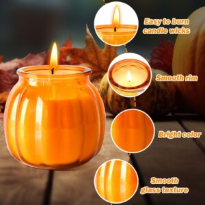 4Pack Thanksgiving Candle Pumpkin Candle Gift Burn Fall Candles Long Time Natural Wax Candles Soy Candle Pumpkin Scented for Thanksgiving Christmas Wedding Baby Shower Party Favors Home Decor