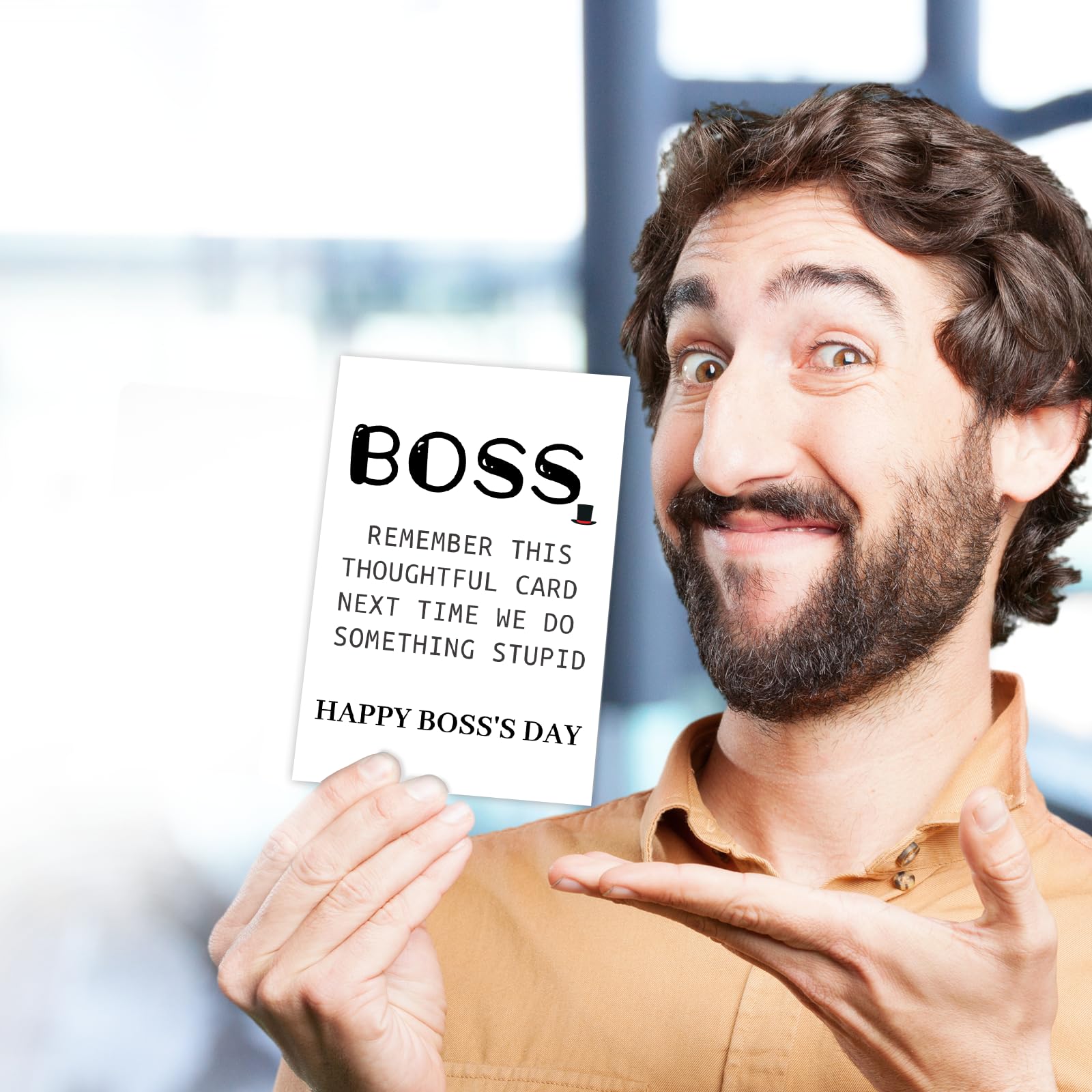 COLINHELIN Happy Boss's Day Card for Men Women, Funny Boss's Day Card for Boss Manager, Humor Bosses Day Card Gifts for Him Her, Card For Boss Boss Lady, Boss Gift For Boss Manager Leader