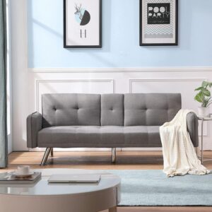 HHOK Futon Sofa Bed Living Room Furniture Sets Modern Convertible Folding Lounge Couch Loveseat Daybed Upholstered Sofá for Bedroom Apartment,Home Office