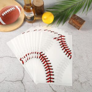 PEUTIER 50pcs Baseball Party Gift Bags, Baseball Goodie Bags Favors Sport Theme Party Favor Bags Practical Gift Bag for Party Birthday Presents Packing Candy Snack Goodie Storage (White, Red)