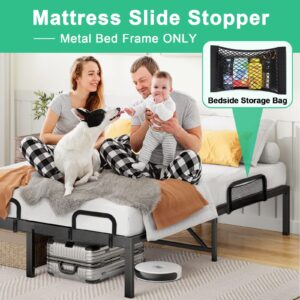 SEMPOMA Mattress Slide Stopper, Anti Slip Mattress Gripper for Metal Bed Frame to Keep Mattress from Sliding, Mattress Retainer Bar (2 Pack)