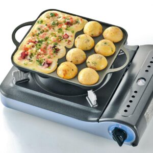 Japanese Grill Pan Takoyaki & Pancake Cooking Plate Nonstick [ Made in Korea ] 16 holes