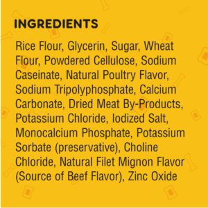 GYCO Mini Jumbone Real Beef Flavor Dental Treats for Dogs, 21 oz Pouch. A Long-Lasting Dog Bone That is Specially Designed for Treating Toy Dogs and Small Adult Dogs.