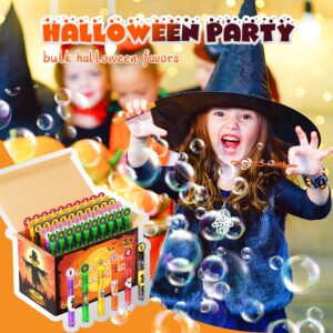 60 Pcs Halloween Bubble Wand, Halloween Party Favors for Kids, Party Supplies Mini Bubbles Bulk Halloween Toys Gifts Classroom Prizes for Toddlers Boys Girls Party, Easter Basket Stuffers Goodie Bag