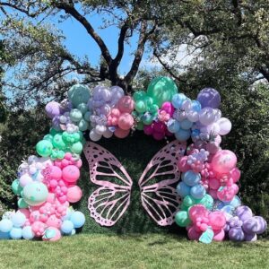 NISOCY Pastel Purple Balloons Arch Garland Kit, 102PCS 18In 12In 10In 5In Light Purple Lilac Lavender Balloons Different Sizes for Birthday Graduation Mermaid Theme Party Decorations