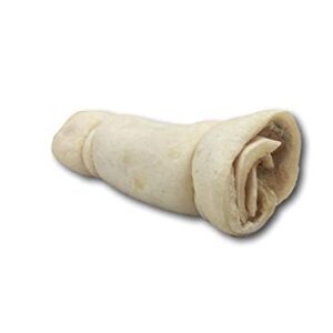 Top Dog Chews – 6” Variety 3 Pack, 1 Roasted Buffalo Beef Cheek Roll, 1 with Bully Dust Sprinkles, and 1 Chicken Wrapped.