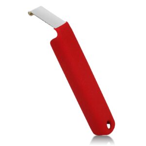 vinyl siding removal tool fits for reattach siding repair, steel blade siding zip tool extra long non-slip grip handle（red）