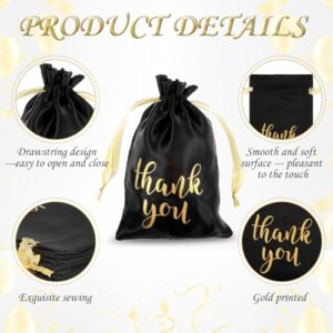 Abeillo 24 Pcs Thank You Bags Wedding Satin Gift Bags with Drawstring, 4 x 6 Inch Jewelry Pouches Candy Bag for Wedding Bridal Shower Party Favor Bag for Birthday Baby Shower