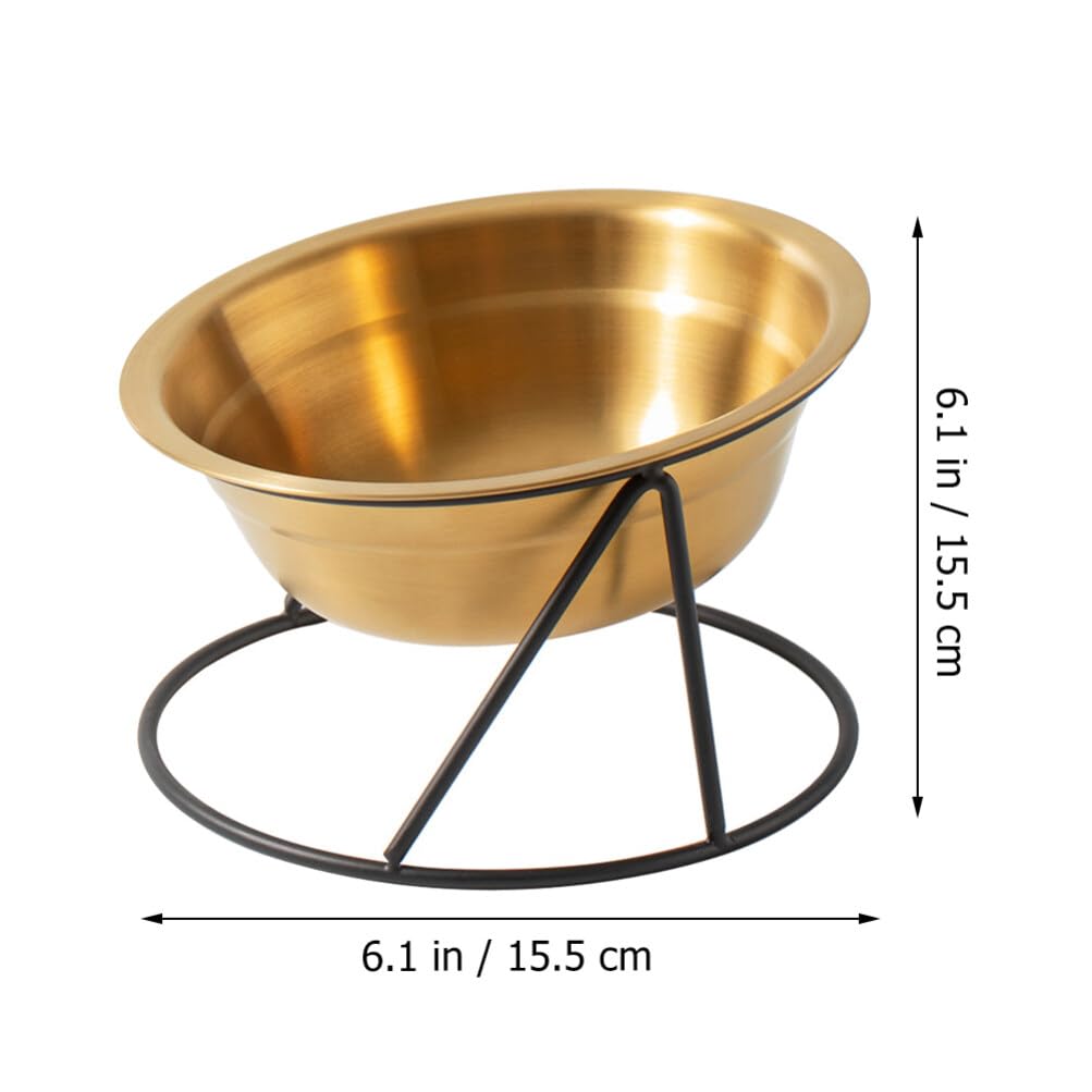 ULTECHNOVO Elevated Cat Bowls,Raised Cat Food Water Bowl with Stainless Steel,Porcelain Pet Dishes for Cats and Small Dogs