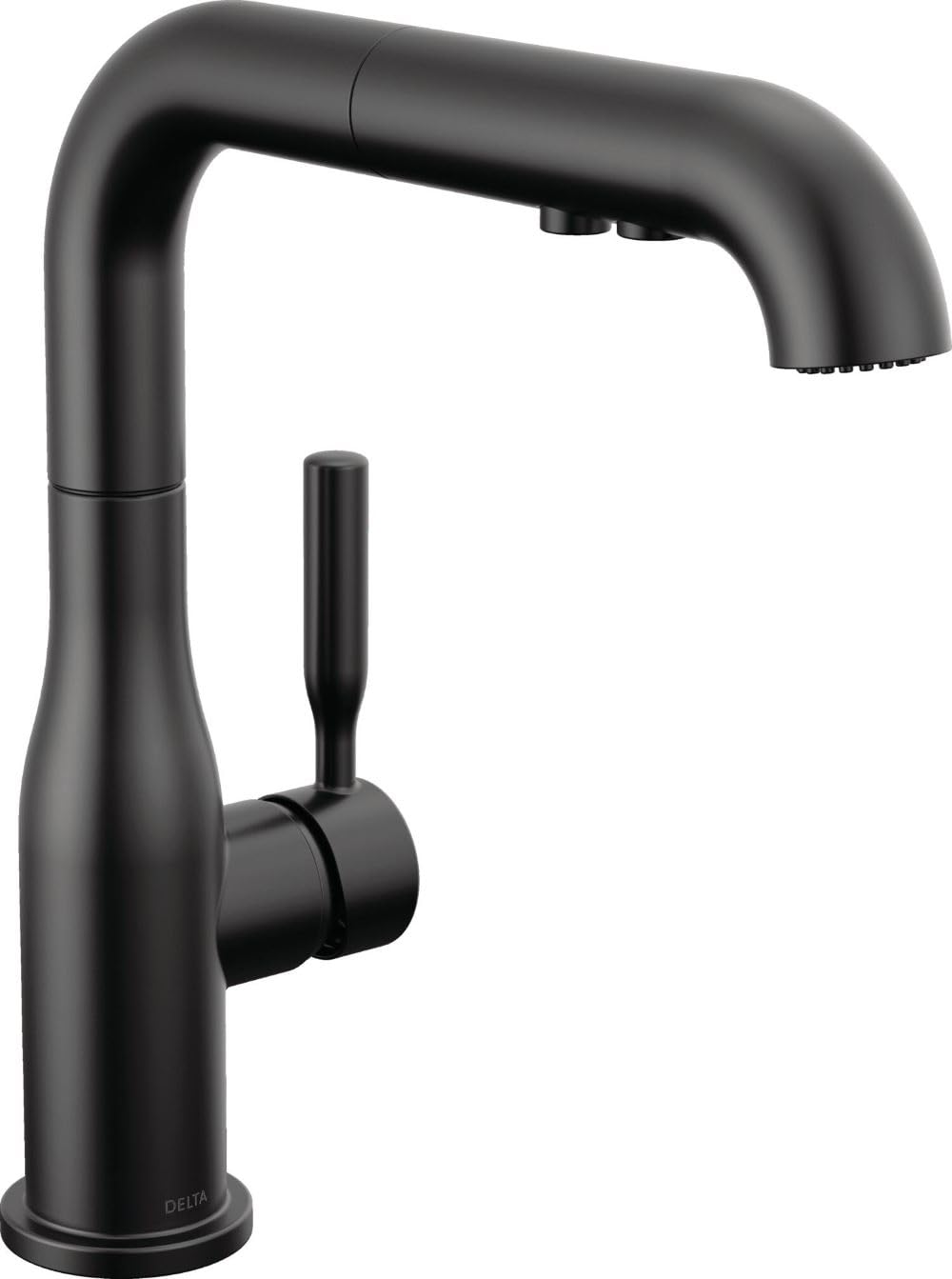 Delta Faucet Almari Pull-Out Kitchen Faucet, Black Kitchen Faucets with Pull-Out Sprayer, Kitchen Sink Faucet, Faucet for Kitchen Sink with Magnetic Docking, Matte Black 16943-BL-DST