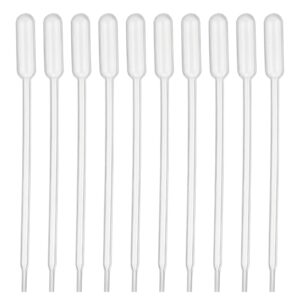 patikil 0.3ml pipettes dropper, 64 pcs plastic pipettes disposable pipette transfer pipette calibrated plastic eye dropper with scale for science laboratory resin diy crafts makeup oil