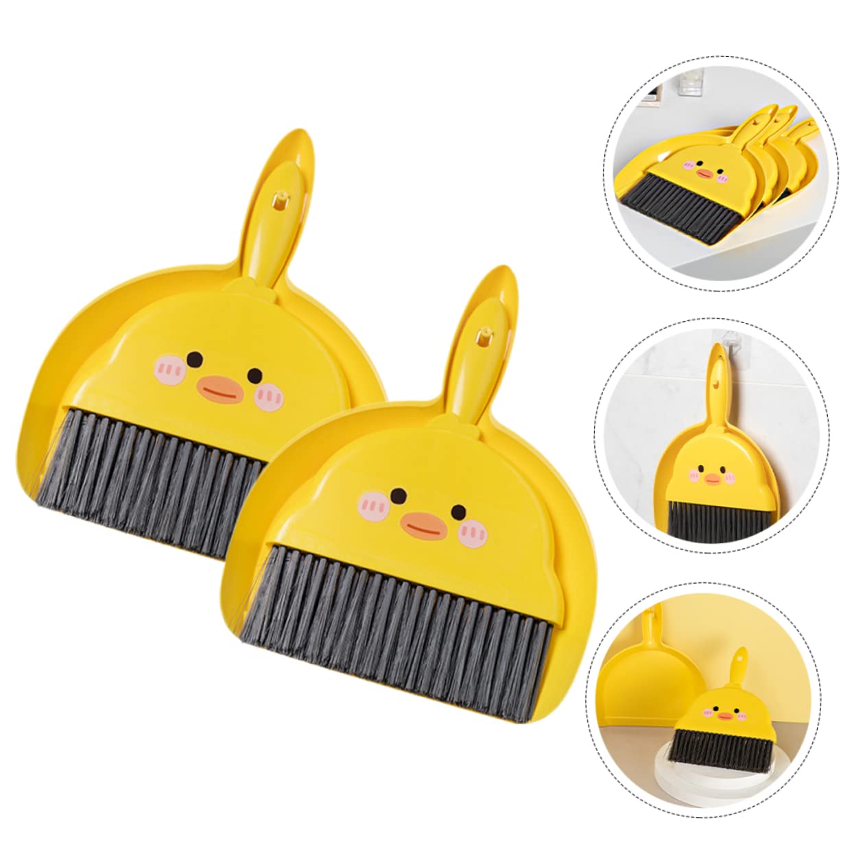 Ipetboom 8 Sets Mini Broom Set Desktop Cleaning Broom Small Dustpan Practical Cleaning Broom Pet Cleaning Brush Mini Garbage Container Mini Desktop Broom Tabletop Dust Pan Desk Dust Pan