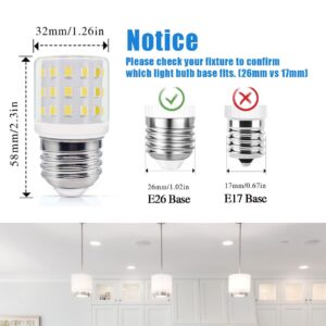 wossluck KEI D34L AC 100-265V 3.5W Light Bulb for Frigidaire Refrigerator, 40W Freezer Lighting Halogen Equivalent, E26 LED Refrigerator Light Bulb White Light,1-Pack