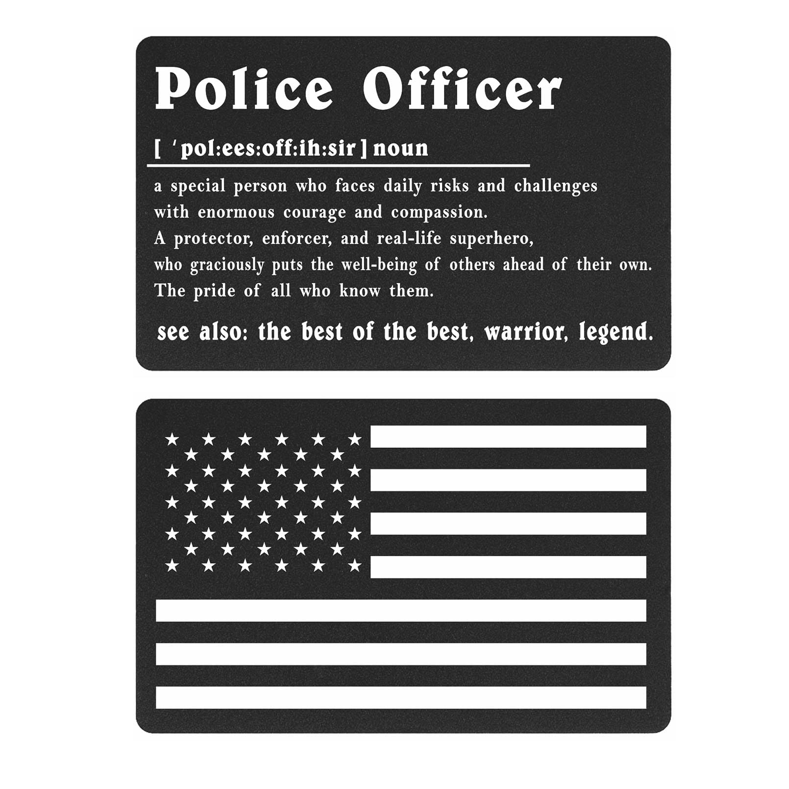 TGCNQ Police Officer Gifts - Police Officer Engraved Wallet Card - Gifts for Police Officers Men Women Police Academy Graduates