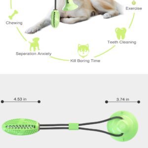 Happy Petz Dog Toy for Aggressive Chewers - Puppy Teething Toys with Suction Cup, Dog Puzzle Treat Food Interactive Ball, Teeth Cleaning Toy Accessories for Small Large Dogs