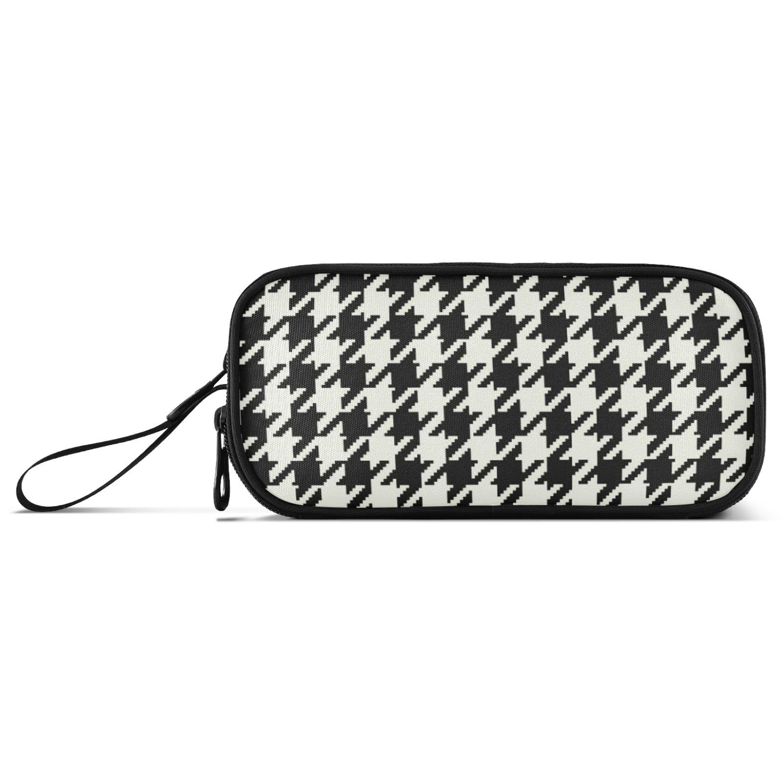 J JOYSAY Classic Houndstooth Pencil Case Pouch Big Capacity Pencil Bags with Zipper Portable Pencil Box Large Pencil Case Organizer for School College Travel Office