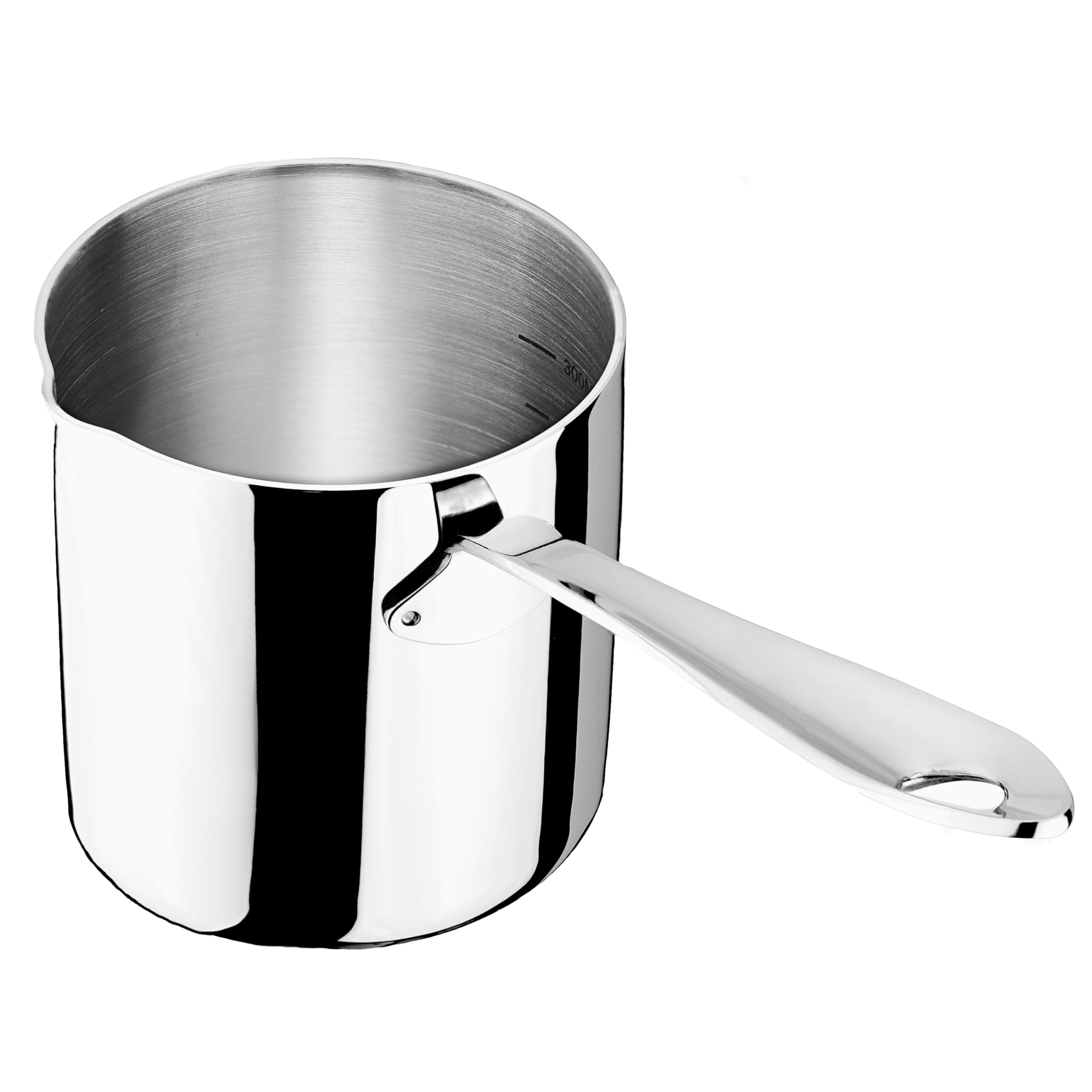 BOHK Butter Warmer Turkish Coffee Pot Milk Warmer Pot 18/8 Stainless Steel Mini Saucepan 10oz/300ml