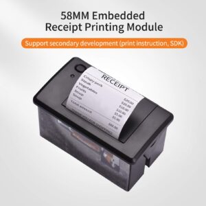 HUIOP Embedded Thermal Receipt Printer 58MM Mini Printing Module Low Noise with USB/RS232/TTL Serial Port Support ESC/POS Commands for Weighing Apparatus Cash Register,Thermal Receipt Printer