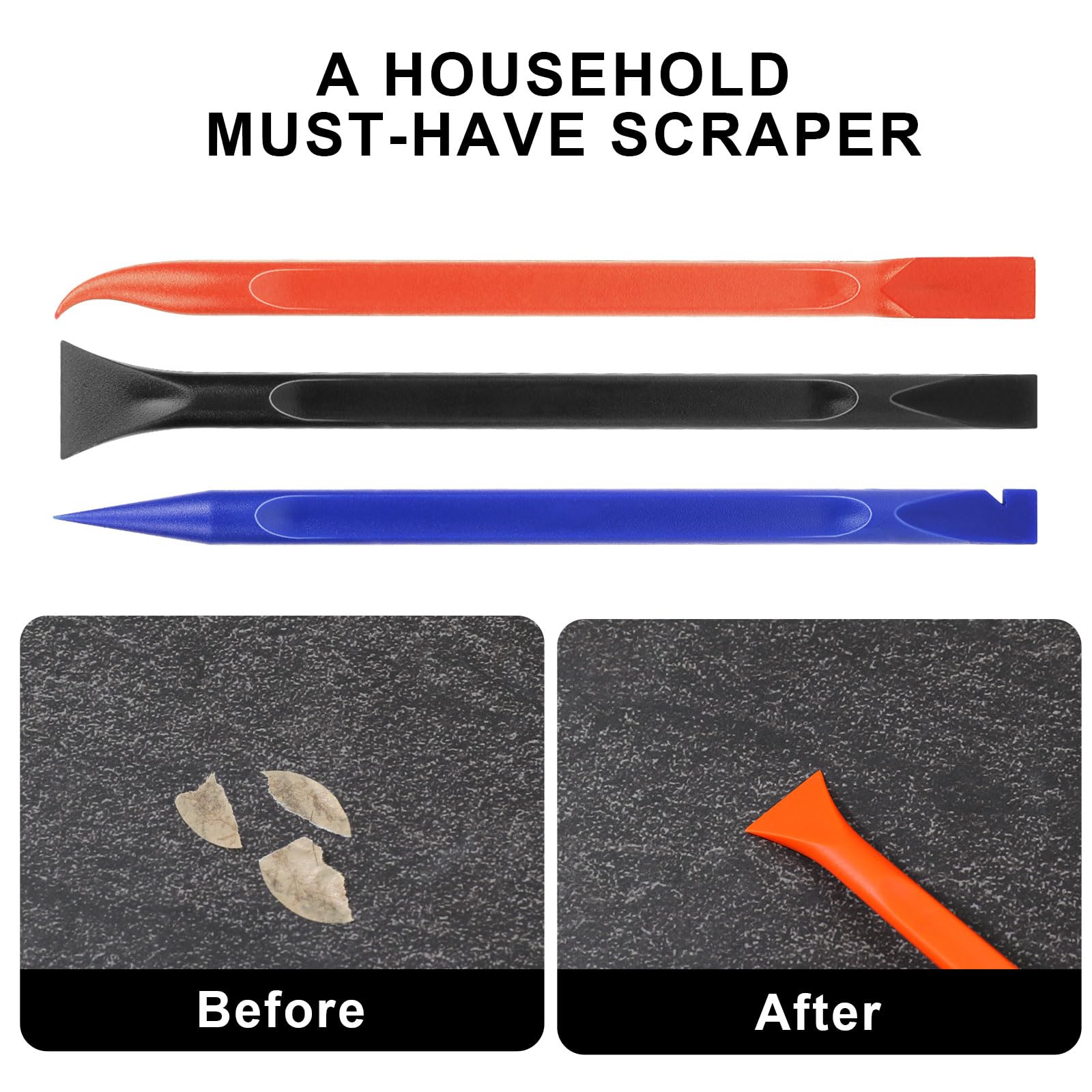 9 Pieces Plastic Scraper Tool, Carbon Fiber Plastic Scraper for Tight Spaces Non-scratch Dish Scraper Cleaning Tool Multipurpose Pen-Shaped Label Scraper for Remove Stickers Labels Paint Oil Stains