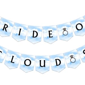 Sursurprise Bride on Cloud 9 Banner, On Cloud Nine Bridal Shower Decorations, The Bride is on Cloud 9 Bachelorette Engagement Wedding Party Supplies