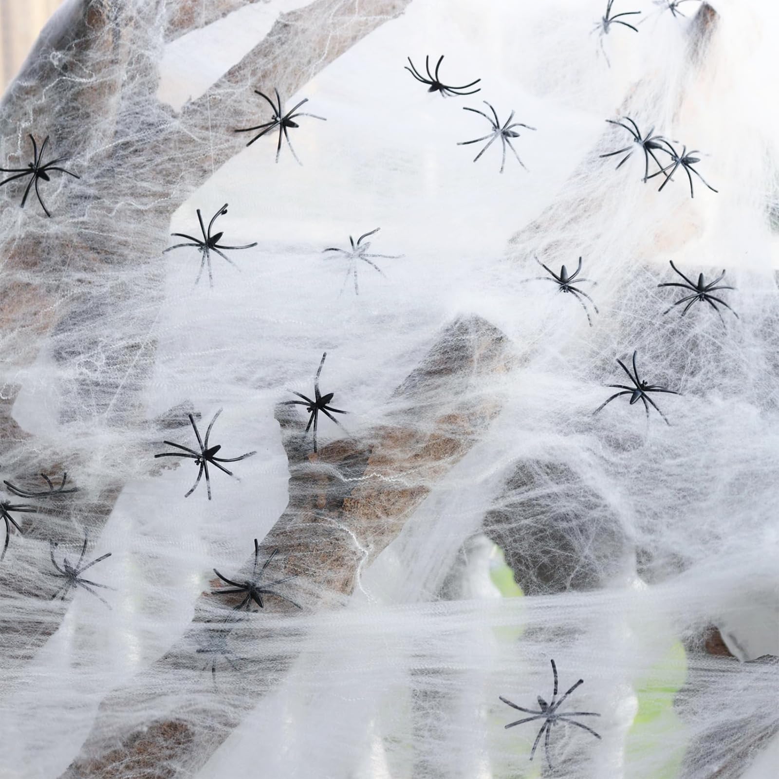 850sqft Halloween Spider Web Decorations - Haunted House Indoor Outdoor Wall Door Party Supplies Props,with Spiders