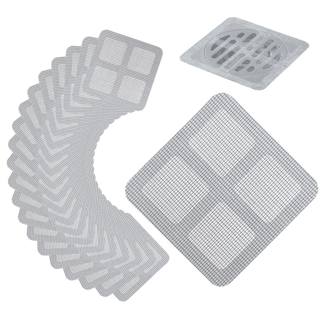 120 Pcs 4" X 4" Disposable Shower Drain Hair Catcher, Bathroom Drain Hair Catcher,Drain Mesh Cover, Drain Mesh Strainer. Suitable for bathrooms, Laundry Rooms, bathtubs, Kitchens, Sinks