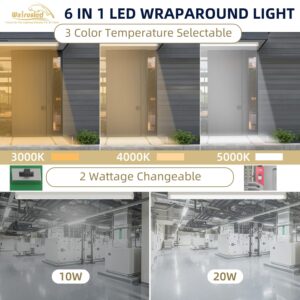 2FT Tri-Level Motion Sensor LED Linear Strip Stairwell Light with Remote 2 Watt CCT Selectable 10W/20W 1250lm/2500lm 3000K/4000K/5000K, IP20, Dimmable 2 Foot Commercial Shop Ceiling Light Fixture, FCC