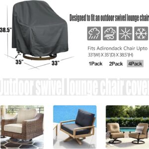 Outdoor Swivel Lounge Chair Cover 4 Pack,Waterproof Heavy Duty Outdoor Chair Covers, (33" W X 35" D X 38.5" H) Patio Furniture Cover for Swivel Patio Lounge Chair