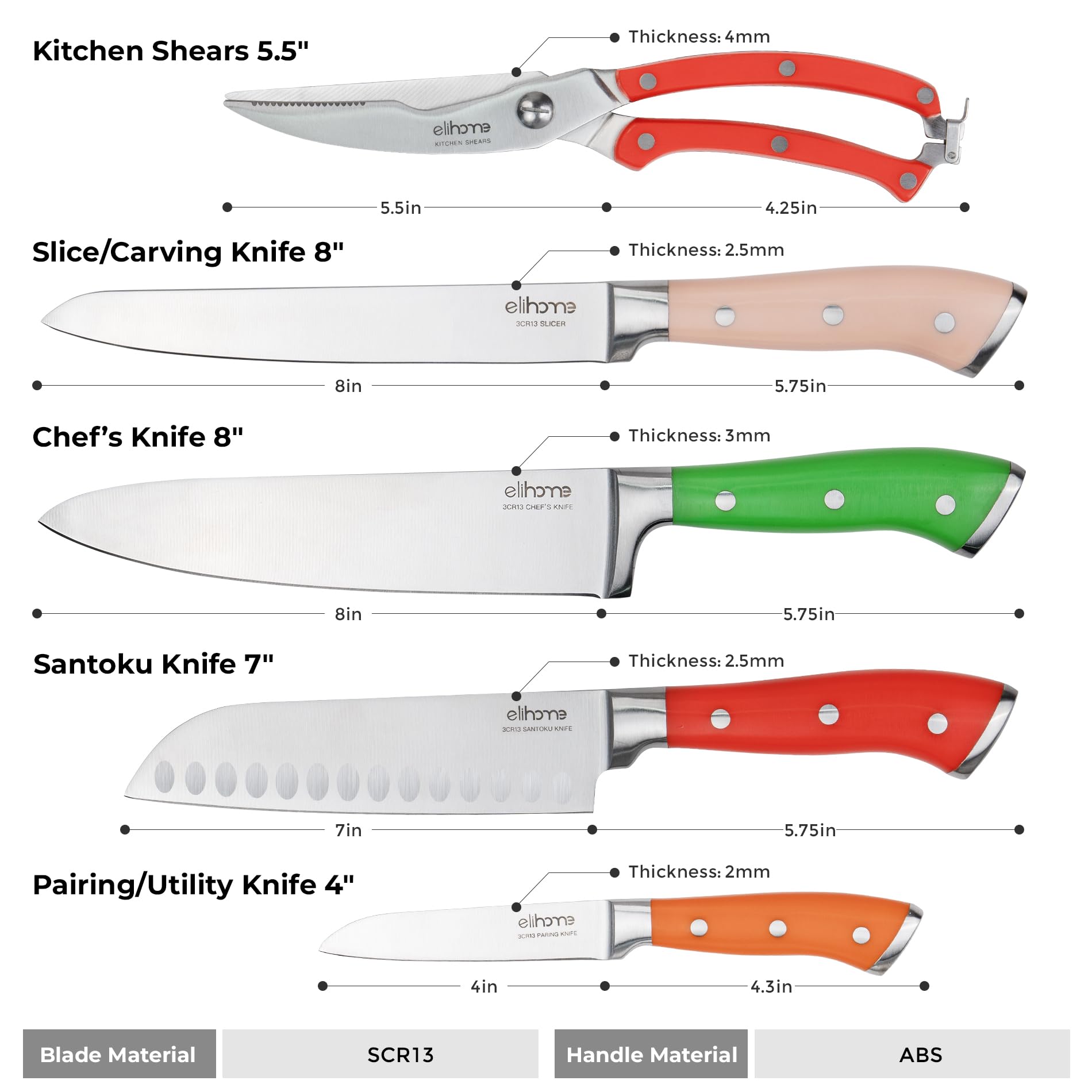 Essential Large Dishwasher Safe Non Slip Juice groove Cutting Board Set and 5-piece Premium Stainless Steel Kitchen Knife Set