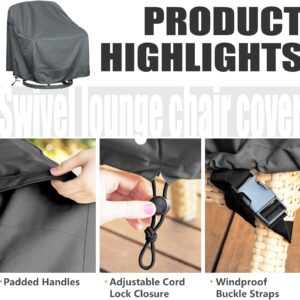 Outdoor Swivel Lounge Chair Cover 4 Pack,Waterproof Heavy Duty Outdoor Chair Covers, (33" W X 35" D X 38.5" H) Patio Furniture Cover for Swivel Patio Lounge Chair