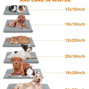 JLSAME Pet Heating Pad for Cat & Dog Outdoor, Indoor Warming Heated Mat Pad, Waterproof Heated Dog Cat Bed with Chew Resistant Cord for Outside, Pet Heater Warmer Blanket for Puppy & Kitten